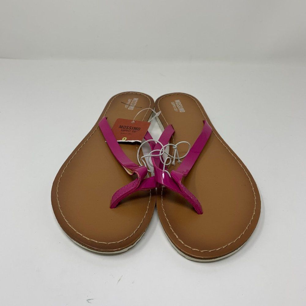 Mossimo Supply Co Faux Patent Thong Sandals - 2 pair Size 8